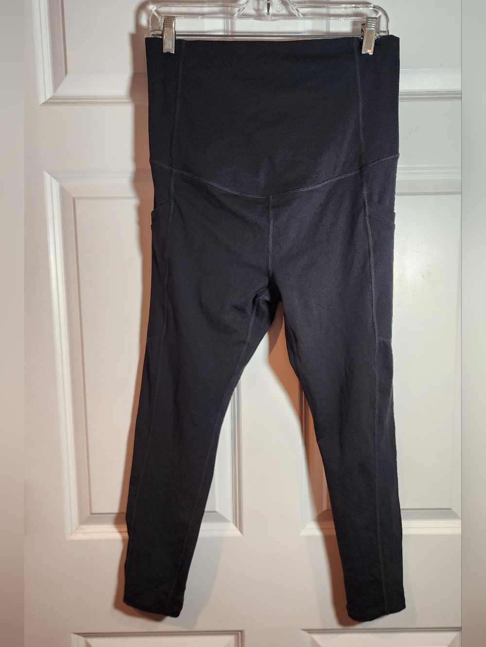 Fabletics PureLuxe High Waist Black Leggings Maternity